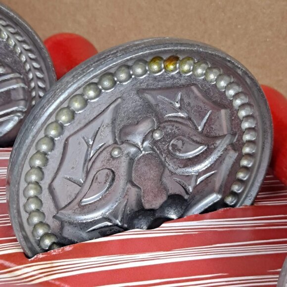 Nordic Ware Yuletide Cookie Stamps Set of 3 Heavy Cast Aluminum EUC - Picture 4 of 14